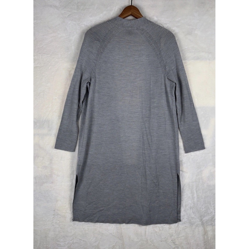 Talbots Petites Gray Pure Merino Wool Long Cardigan/Duster Sweater Large (LP) - Picture 13 of 15